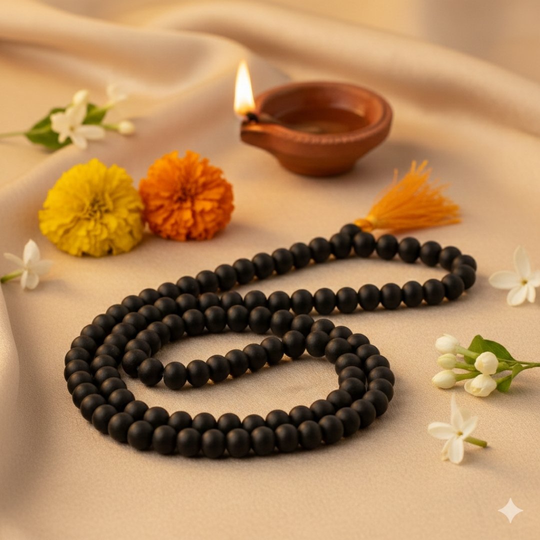 Handcrafted Karungali Mala-Ebony Wood 